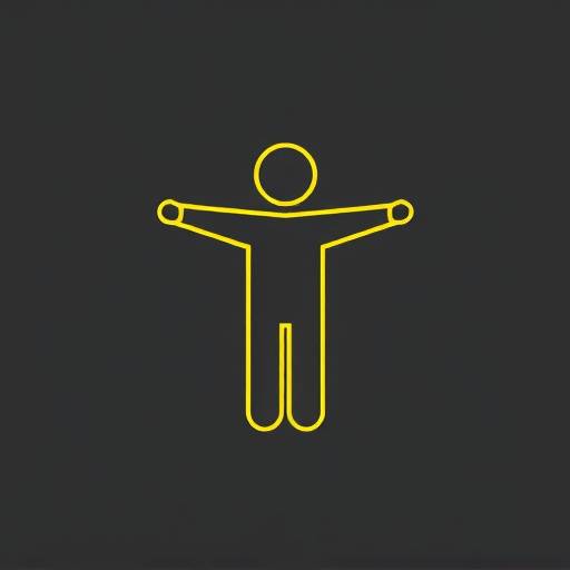 Accessibility icon featuring a figure with outstretched arms, symbolizing inclusivity and accessibility.
