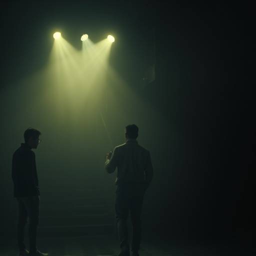 Frame from a short film depicting a dramatic scene.